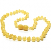 baltic amber necklace, round beads, butter